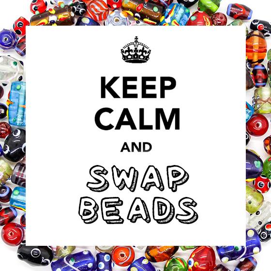 Keep calm and swap beads poster