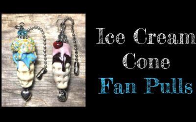 Ice Cream Cone Bead Fan Pulls