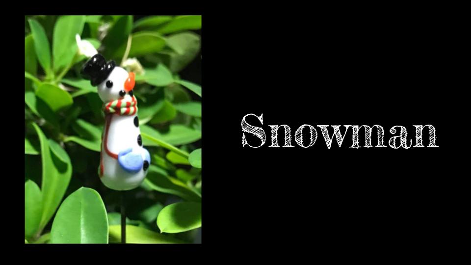 Snowman Bead/Plant Poke