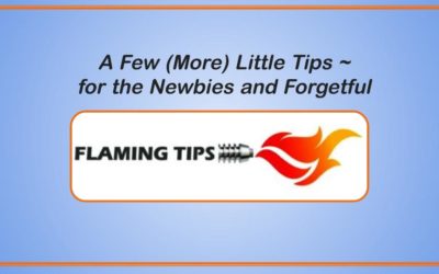 A Few (more) Little Tips – For the Newbies & Forgetful