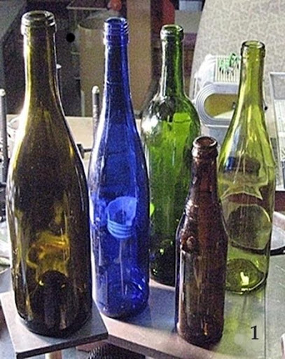 How does a glass bottle with some recycled content help the